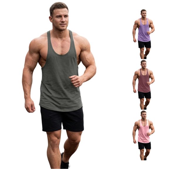 Workout Soft Gym Bodybuilding Stringer Tank Mens Large Tall T Shirts