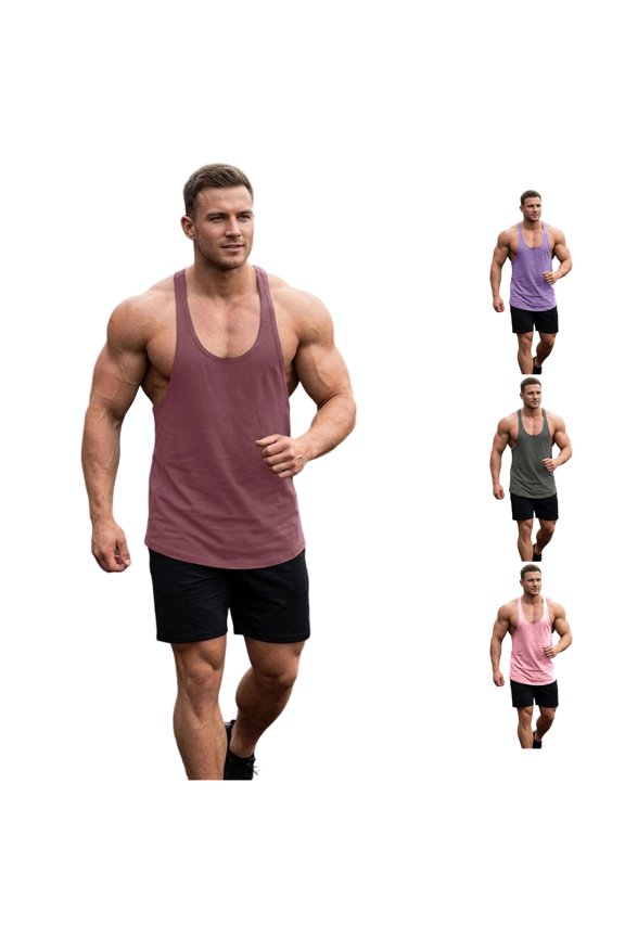 Workout Soft Gym Bodybuilding Stringer Tank Mens Large Tall T Shirts
