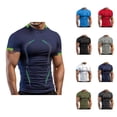 thumbnail image 1 of Workout T Shirts for Men 2026 Summer Casual Lightweight Breathable Short Sleeve Crewneck Fitted Muscle Gym Shirt, 1 of 6