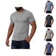 thumbnail image 1 of Workout T Shirts for Men 2026 Summer Casual Lightweight Breathable Slim Fit Short Sleeve Crewneck Athletic Running Gym Shirt, 1 of 9