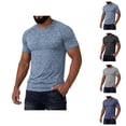 thumbnail image 1 of Workout T Shirts for Men 2026 Summer Casual Lightweight Breathable Slim Fit Short Sleeve Crewneck Athletic Running Gym Shirt, 1 of 8