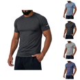 thumbnail image 1 of Workout T Shirts for Men 2026 Summer Casual Lightweight Breathable Slim Fit Short Sleeve Crewneck Athletic Running Gym Shirt, 1 of 8