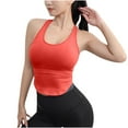 thumbnail image 1 of Workout Tank Top for Women off Shoulder Sleeveless Yoga Cami Tanks Slim Fitted Gym Athletic Jogging Tees Scoop Neck (Medium, Red), 1 of 4