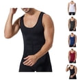 thumbnail image 1 of Workout Tank Tops Men Body Shaper Seamless Tummy Control Compression Sleeveless Shirt Athletic Running Gym Tanks, 1 of 4