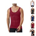 thumbnail image 1 of Workout Tank Tops Men Body Shaper Seamless Tummy Control Compression Sleeveless Shirt Athletic Running Gym Tanks, 1 of 5
