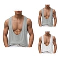 thumbnail image 1 of Workout Tank Tops Men Lightweight Breathable Deep V Neck Loose Fit Muscle Sleeveless Shirt Athletic Running Gym Tanks, 1 of 6