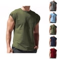 thumbnail image 1 of Workout Tank Tops Men Lightweight Breathable Relaxed Fit Crewneck Sleeveless Shirt Athletic Running Gym Tanks, 1 of 5