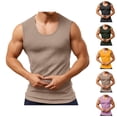 thumbnail image 1 of Workout Tank Tops Men Lightweight Breathable Ribbed Knit Slim Fit Scoop Neck Muscle Sleeveless Shirt Athletic Gym Tanks, 1 of 6