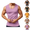 thumbnail image 1 of Workout Tank Tops Men Lightweight Breathable Ribbed Knit Slim Fit Scoop Neck Muscle Sleeveless Shirt Athletic Gym Tanks, 1 of 6