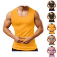 thumbnail image 1 of Workout Tank Tops Men Lightweight Breathable Ribbed Knit Slim Fit Scoop Neck Muscle Sleeveless Shirt Athletic Gym Tanks, 1 of 6