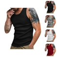 thumbnail image 1 of Workout Tank Tops Men Lightweight Breathable Slim Fit Ribbed Knit Y Back Muscle Sleeveless Shirt Athletic Gym Tanks, 1 of 9