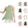 thumbnail image 1 of Workout Tank Tops Woman Crewneck Tie Back Sleeveless Shirt Athletic Open Back Yoga Gym Tanks Summer Outfits, 1 of 6
