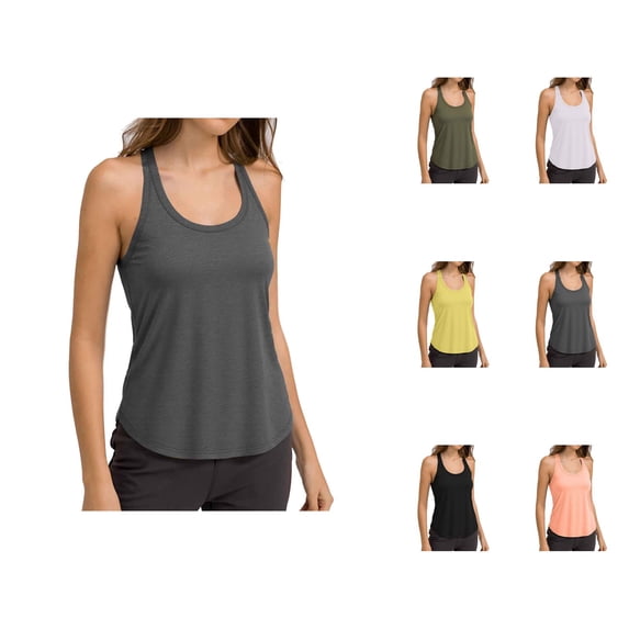 Workout Tank Tops Woman Loose Fit Scoop Neck Racerback Sleeveless Shirt Athletic Running Yoga Gym Tanks