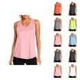 thumbnail image 1 of Workout Tank Tops Woman Scoop Neck Racerback Mesh Patchwork Sleeveless Shirt Athletic Running Yoga Gym Tanks, 1 of 7