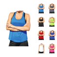 thumbnail image 1 of Workout Tank Tops Woman Scoop Neck Racerback Quick Drying Sleeveless Shirt Athletic Yoga Gym Tanks Summer Outfits, 1 of 5