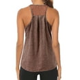 thumbnail image 1 of Workout Tank Tops Woman Workout Tops Mesh Racerback Yoga Tank Shirts Gym Running Tops Tank Tops Khaki, 1 of 6