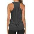 thumbnail image 1 of Workout Tank Tops Woman Workout Yoga Pleated Gym Shirts Athletic Racerback Tank Tops Tank Tops Grey, 1 of 4
