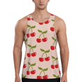 Workout Tank Tops for Men Cute Berry Leaves Sleeveless Quick Dry