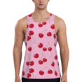 Workout Tank Tops for Men Cute Berry Pink Sleeveless Quick Dry Muscle