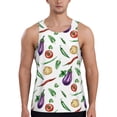 thumbnail image 1 of Workout Tank Tops for Men - Eggplant Vegetable Tomato Quick Dry Sleeveless Muscle Shirts for Men with Running, 1 of 5