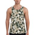 Workout Tank Tops for Men Flower Camouflage Sleeveless Quick Dry