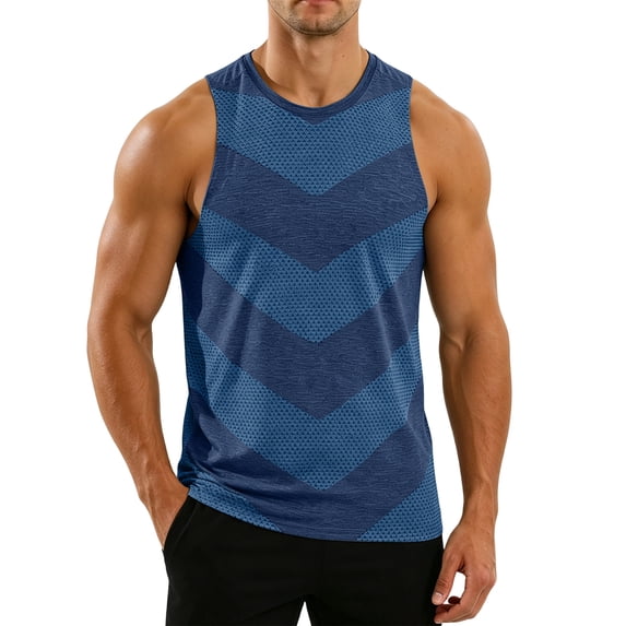 Workout Tank Tops for Men Moisture Wicking Quick Dry Sleeveless Sjirts Breathable Cut Off Muscle Gym Workout Running Mesh Shirt for Summer