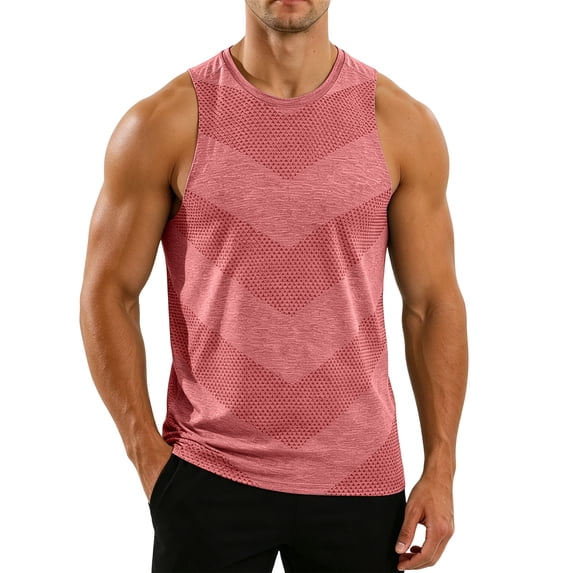 Workout Tank Tops for Men Moisture Wicking Quick Dry Sleeveless Sjirts Breathable Cut Off Muscle Gym Workout Running Mesh Shirt for Summer