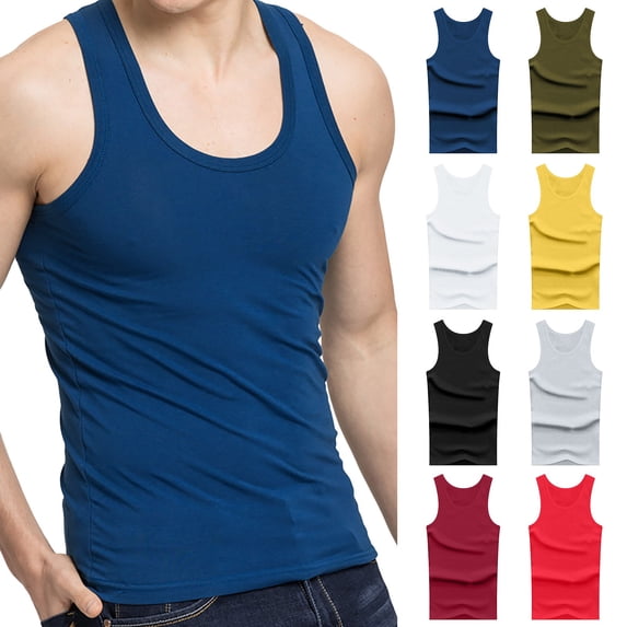 Workout Tank Tops for Men Slim Fit Summer Lightweight A Shirt Sleeveless Underwear Quick Dry Muscle Tops A L