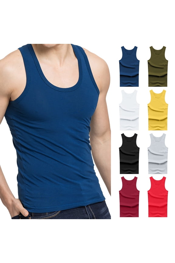 Workout Tank Tops for Men Slim Fit Summer Lightweight A Shirt Sleeveless Underwear Quick Dry Muscle Tops A L