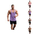 thumbnail image 1 of Workout Tank Tops for Men Summer Lightweight Loose Scoop Neck Racerback Sleeveless Muscle Shirts Bodybuilding Gym Tanks, 1 of 5