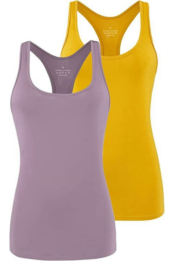 Workout Tank Tops for Women Athletic Yoga Tops Racerback Tanks Gym Exercise Shirts Activewear, Large