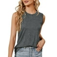 thumbnail image 1 of Workout Tank Tops for Women Gym Athletic Loose Fitting Sleeveless Top Tee Tshirts Summer Casual Lounge Wear Homewear (Small, Dark Gray), 1 of 7