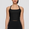 thumbnail image 1 of Workout Tank Tops for Women Quick Dry Scoop Neck Racerback Padded Longline Sports Bras Cropped Gym Yoga Tops, 1 of 5