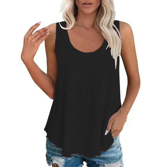 Workout Tank Tops for Women Solid Fashionable Casual Round Neck Sleeveless Camisole Tanks Camis Shirts Tops
