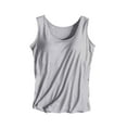 thumbnail image 1 of Workout Tank Tops for Women U Neck Padded Crop Tops Athletic Camisole Tops with Built in Bras, 1 of 5