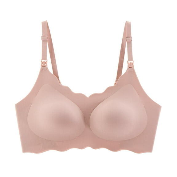 Workout Tops For Women,Women Solid Color No Size Breastfeeding Bra Thin Push Up No Underwire No Nursing Bra