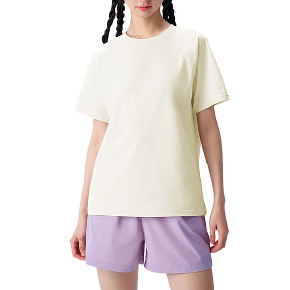 Workout Tops Short Sleeve Shirt Quick Dry Slim Fit Gym Running Athletic Yoga Breathable Crewneck Shirts