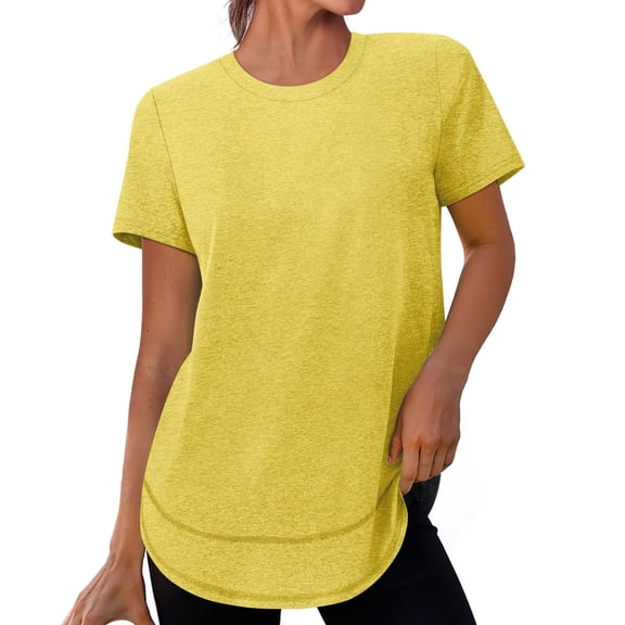Workout Tops Women UPF 50  Breathable Quick Dry Loose Fit T Shirt Outdoor Yoga Running Hiking Gym Tee Top