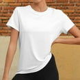 thumbnail image 1 of Workout Tops For Women UPF50+ Breathable Loose Fit Yoga T Shirts Short Sleeve Running Gym Athletic Tee Top Loose Fit Top Women Workout Tees Top Small Women Weightlifting Long Sleeve Shirts Womens, 1 of 4