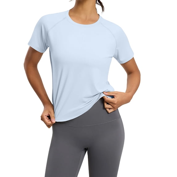 Workout Tops for Women Loose Fit Breathable Activewear Cool Quick Dry Gym Athletic Tee Top