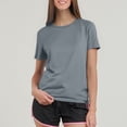 thumbnail image 1 of Workout Tops for Women Quick Dry Short Sleeve T-Shirts Loose Fit Athletic Fitness Clothing for Gym Running Yoga Summer Tops 2026 Gray XL, 1 of 5