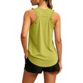 thumbnail image 1 of Workout Tops for Women Ruffle Sleeveless Racerback Crewneck Casual Loose Running Gym Athletic Tee Shirts Loose Fit Yoga Shirt, 1 of 6