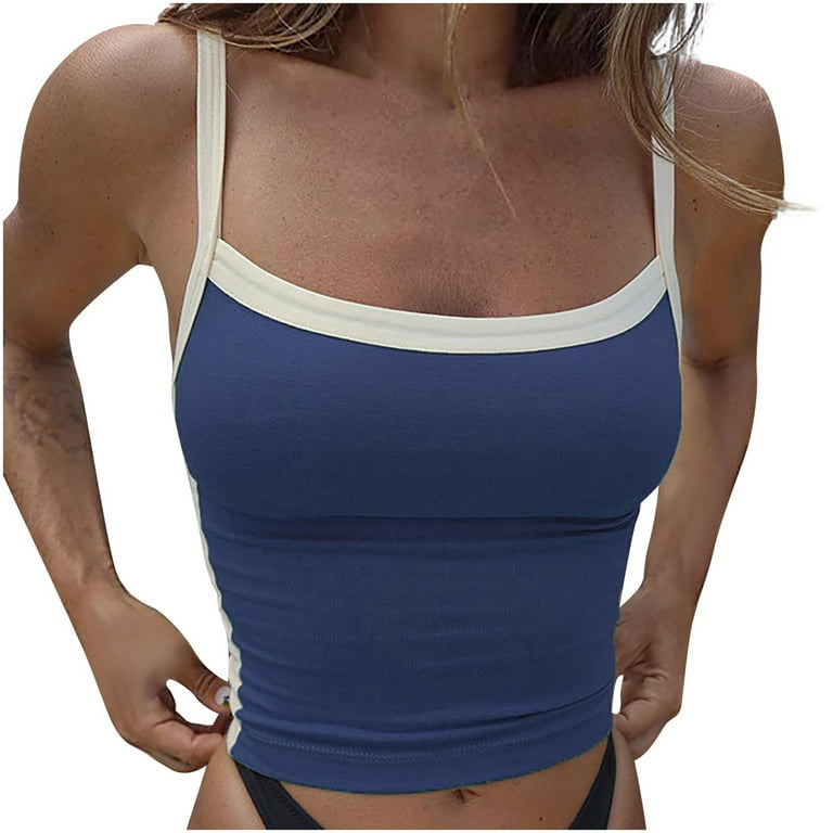 Workout Tops for Women Sports Casual Square Neck Sleeveless Slim