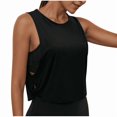 thumbnail image 1 of Workout Tops for Women Summer Crewneck Sleeveless Athletic Yoga Crop Tank Tops Loose Gym Backless Muscle Tank Racerback Tank Tops, 1 of 5