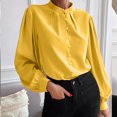 thumbnail image 1 of Workout Tops for Women Viikei Womens Tops Clearance under $5 Plus Size,Fashion Women Color Long Sleeve Comfortable Breathable Shirt Tops Yellow M, 1 of 6