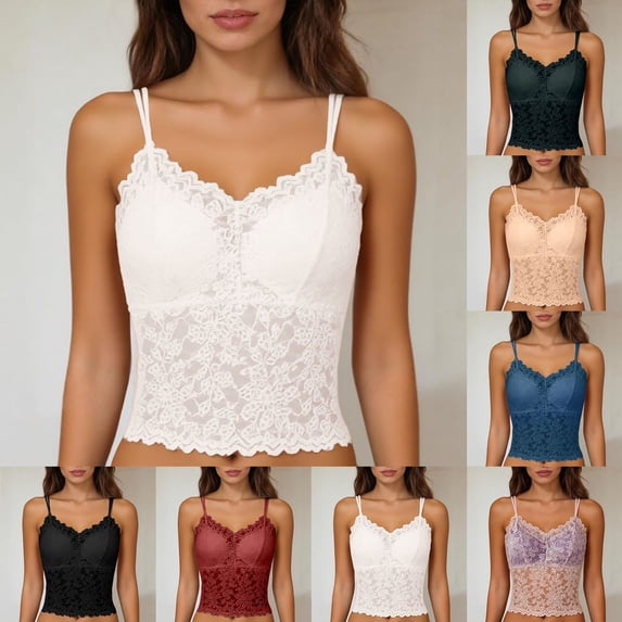 Workout Tops with Built In Bra 2 In 1 Comfy Classic Cute Tshirt Adjustable Spaghetti Strap Wirefree Support Sleeping Traveling Cami Undershirt