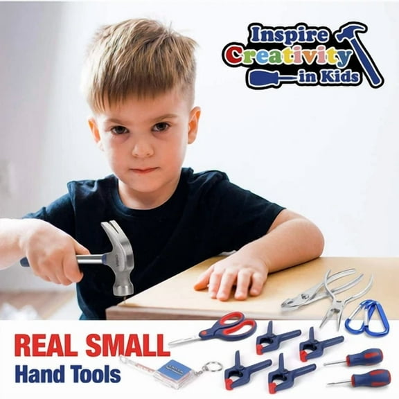 Workpro 23 Pieces Kid Hand Tool Sets With Storage Bag For Home Diy Woodworking