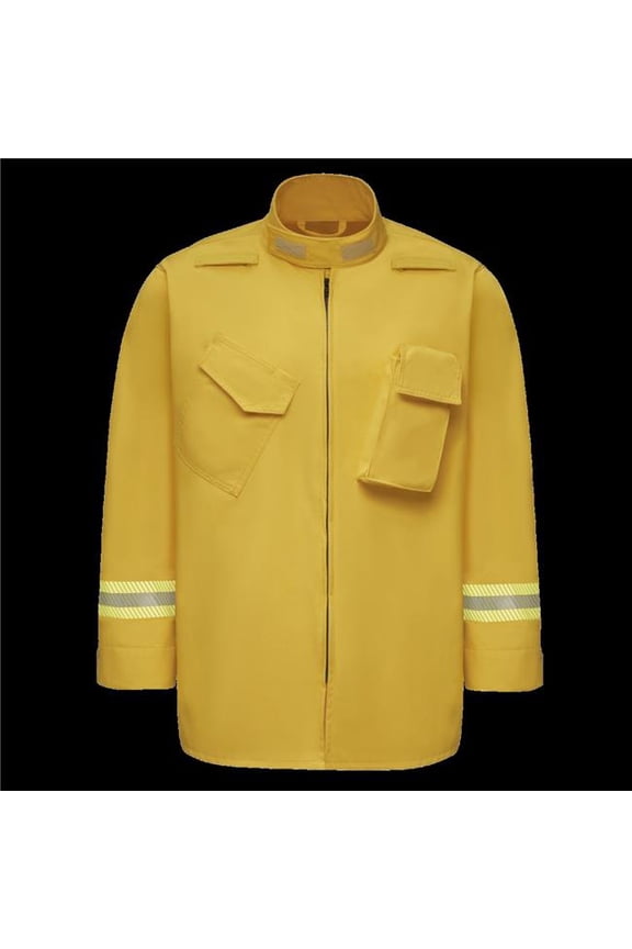FR FW82YL-LG-0R Mens Relaxed Fit Wildland Jacket, Yellow - Large - Regular