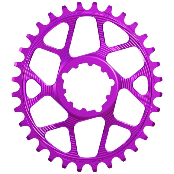 Works Components Oval Chainring, SRAM 3-Bolt, 34T, Boost 3mm, Purple