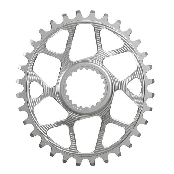 Works Components Oval Chainring, Shimano DM, 32T, Boost 3mm, Slv
